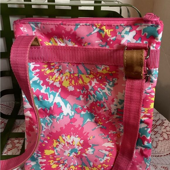 Simply Southern Crossbody Bag Purse Hot Pink White Blue Tie Dye Look - Picture 5 of 7